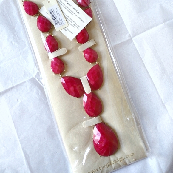 AMRITA SINGH HOT PINK "CAMELLA" NECKLACE - 18" LONG - Picture 3 of 7
